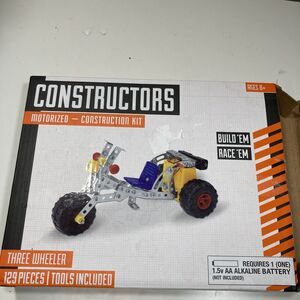 Constructors Three Wheeler Motorized Construction Building Kit New Open Box